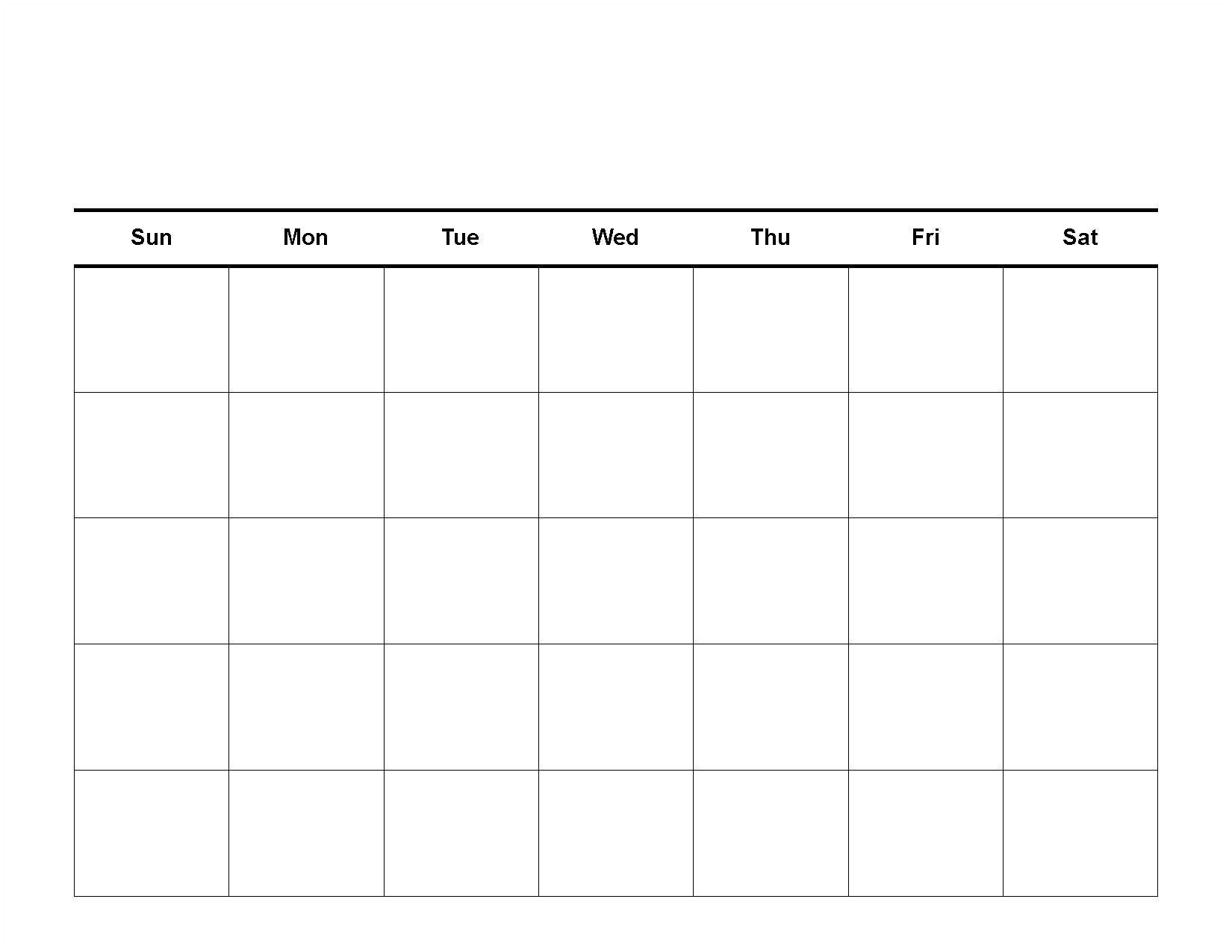 008 Blank Monthly Calendar Template Pdf Free Printable Word