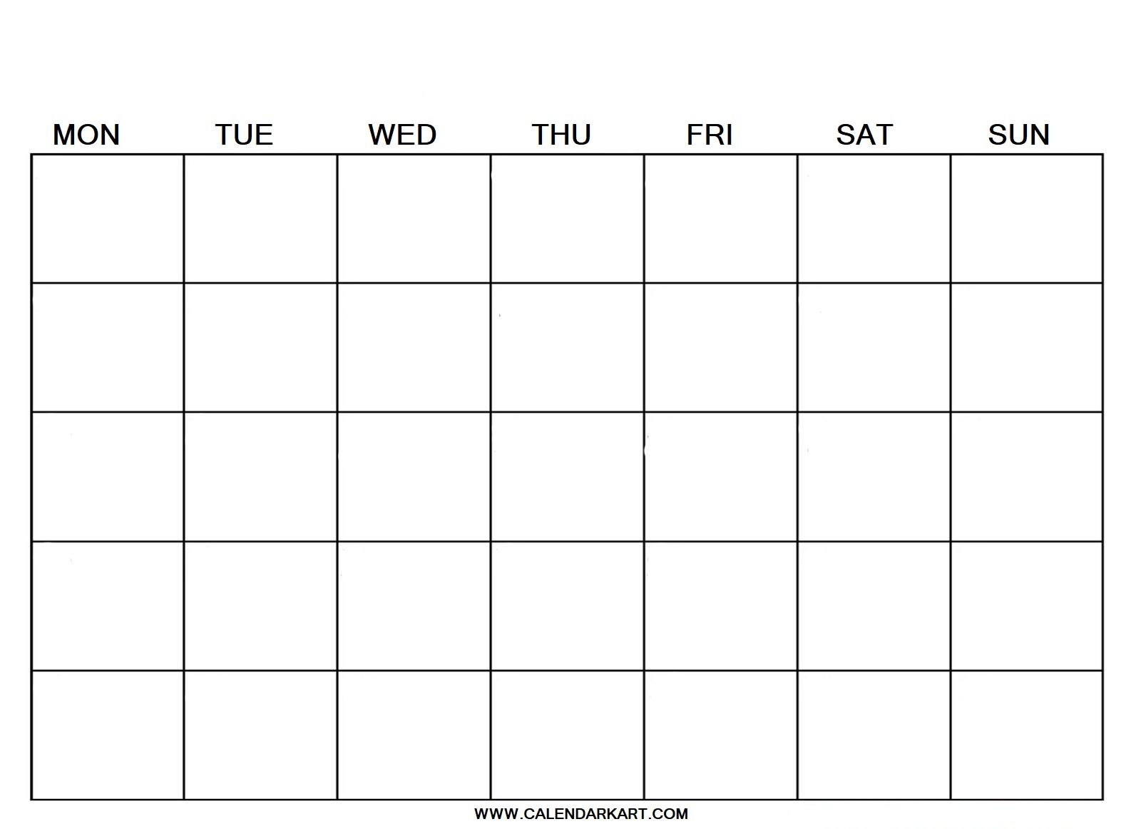 10 Free Printable Blank Calendar Templates {fillable Pdf