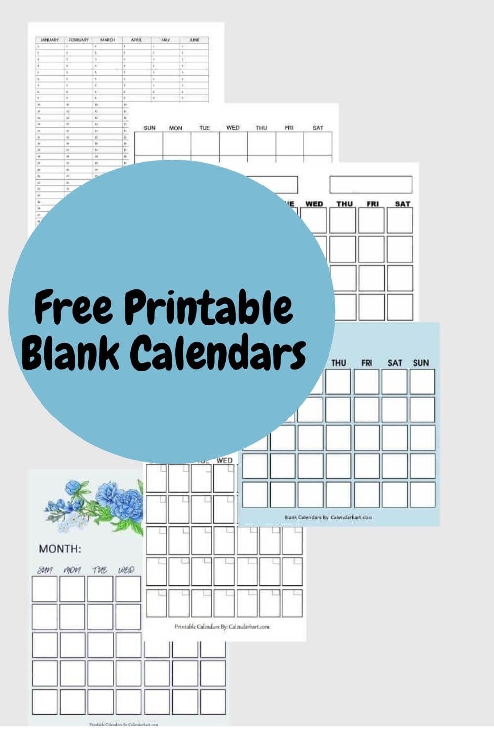10 free printable blank calendar templates {fillable pdf