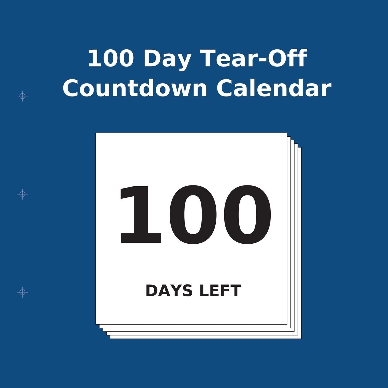 100 day tear off countdown calendar (paperback)(large print) walmart