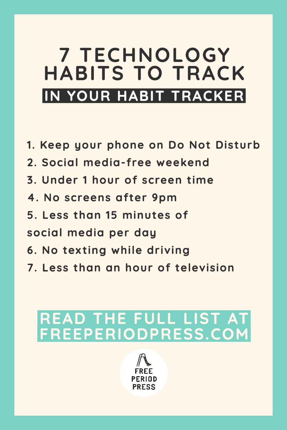 100 Suggested Habits To Track In Your Habit Calendar Free