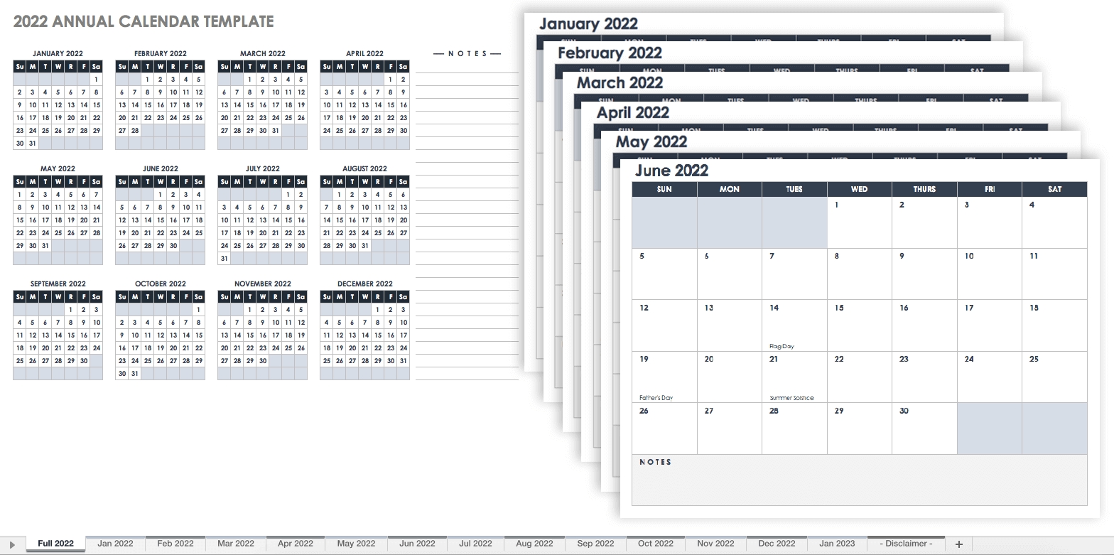 15 free monthly calendar templates | smartsheet