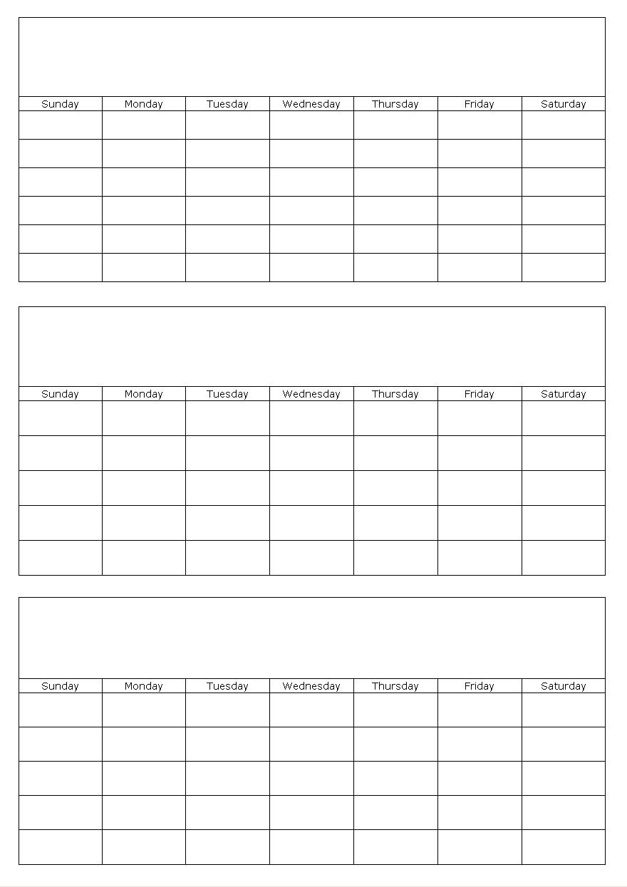 16 blank month calendar template images blank monthly