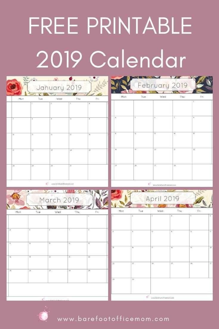 18 Format Daily Calendar Template 2019 In Photoshopdaily