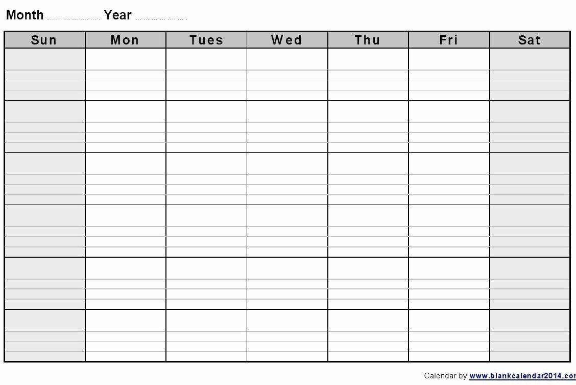 Printable 2 Week Example Calendar Printable