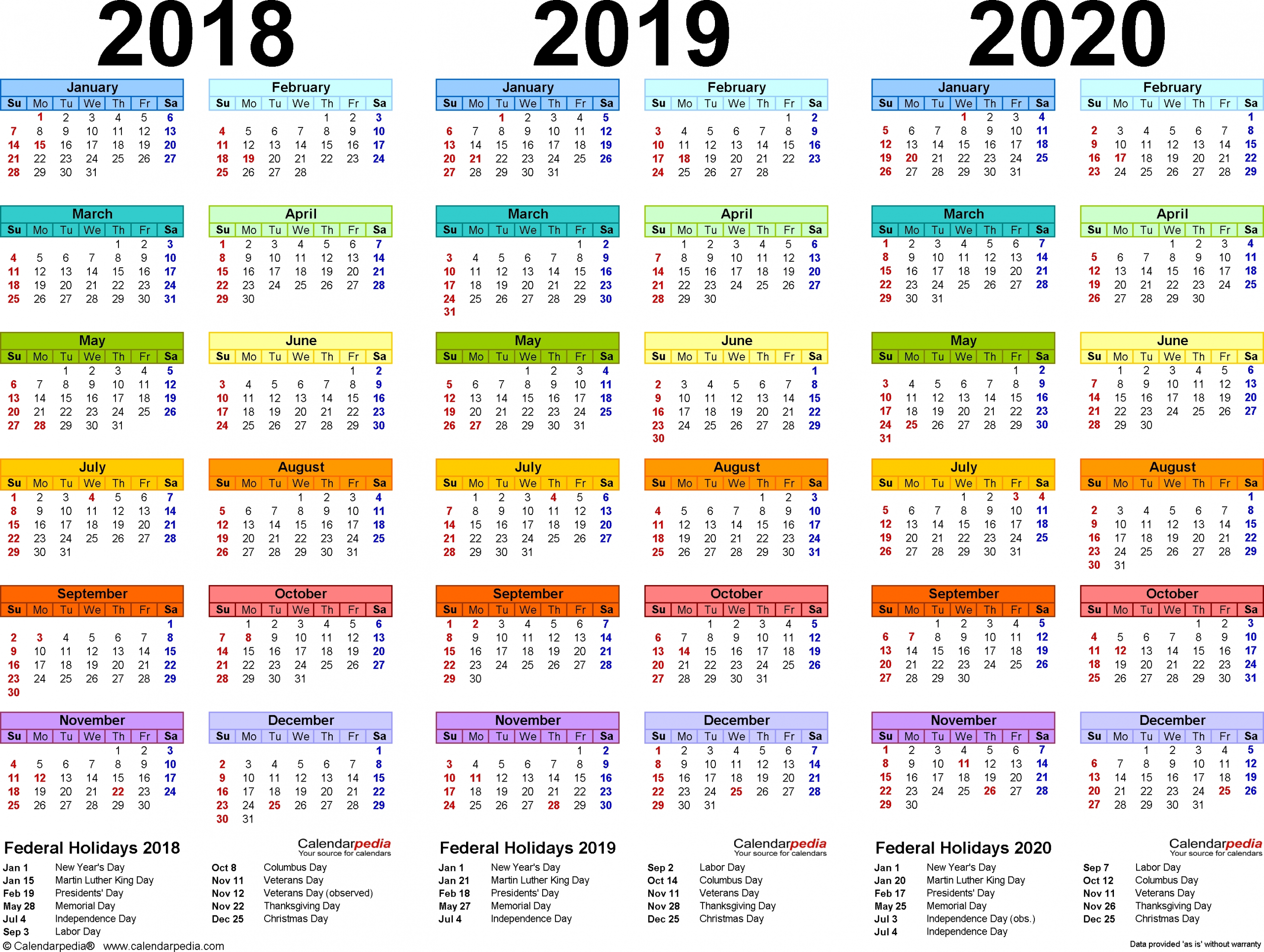 2 Year Pocket Calendar 2019 And 2020 In 2020 | Calendar