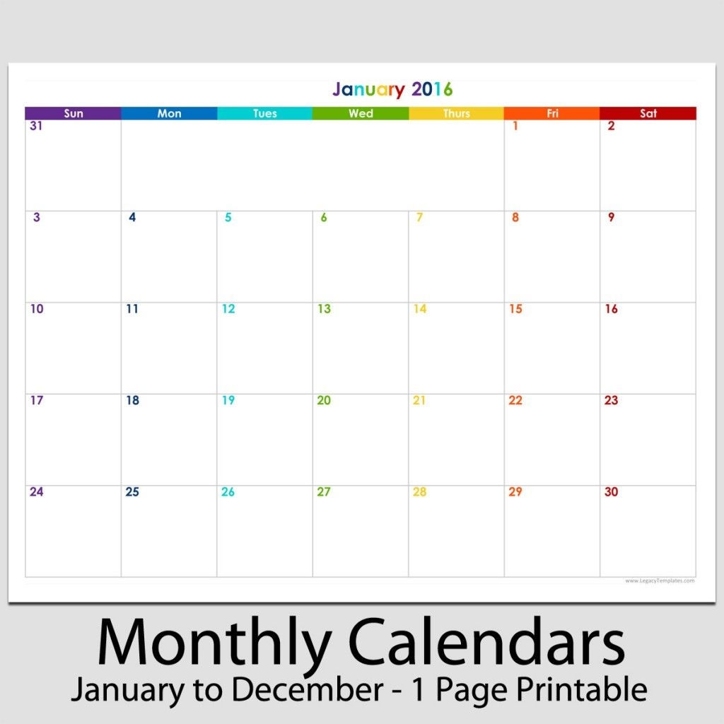 2016 12 Month Landscape Calendar 8 1/2" X 11" | Legacy