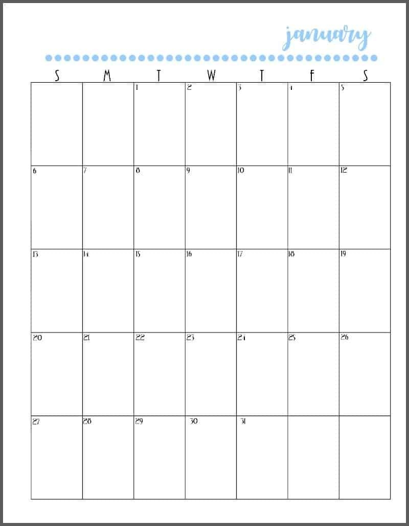 2018 Calendar Printable Creationskara