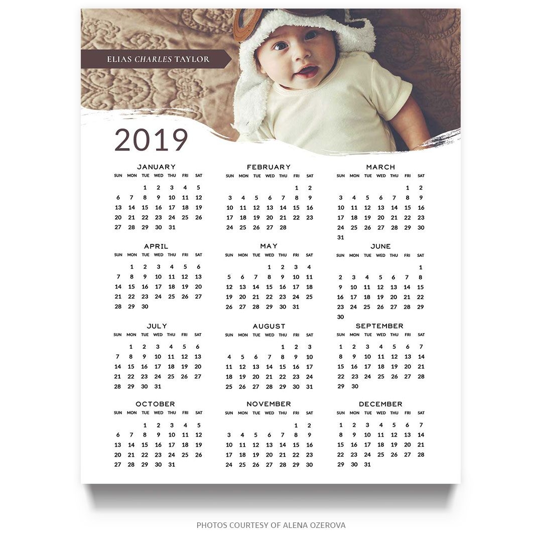 2019 Calendar Template (8×10)