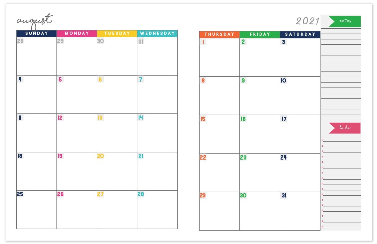 2020 2021 monthly calendar planner | free printable calendar