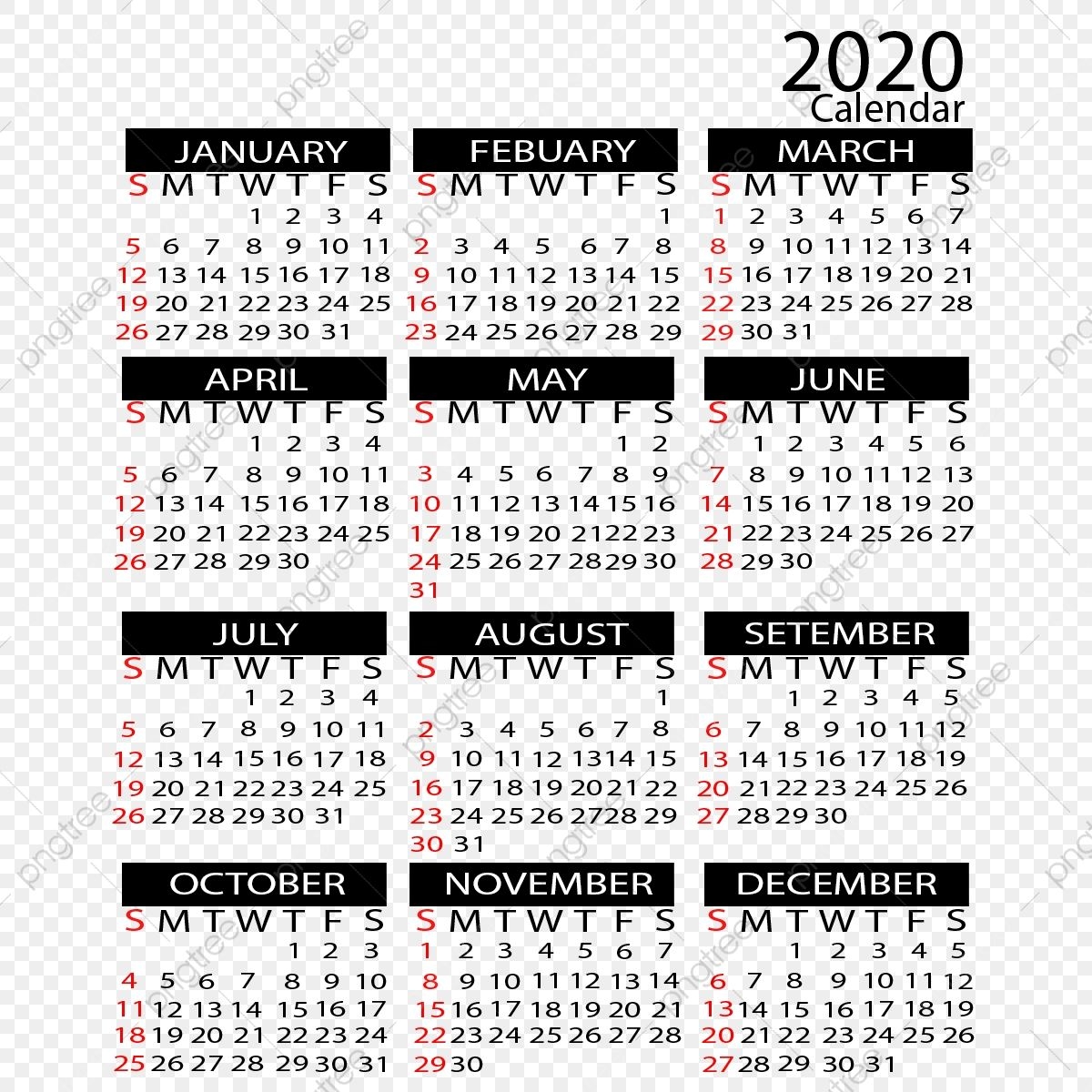 2020 creative calendar design, 2020, calendar, january png