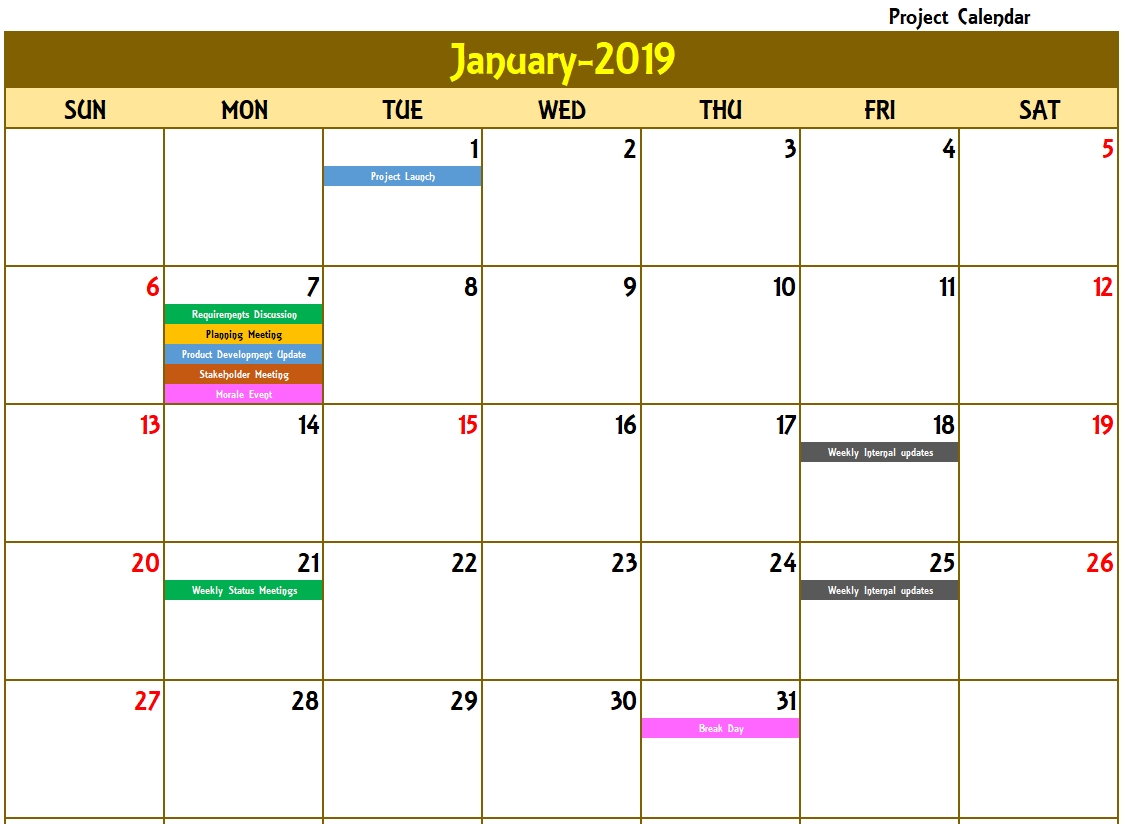2020 Excel Calendar Template Excel Calendar 2020 Or Any Year