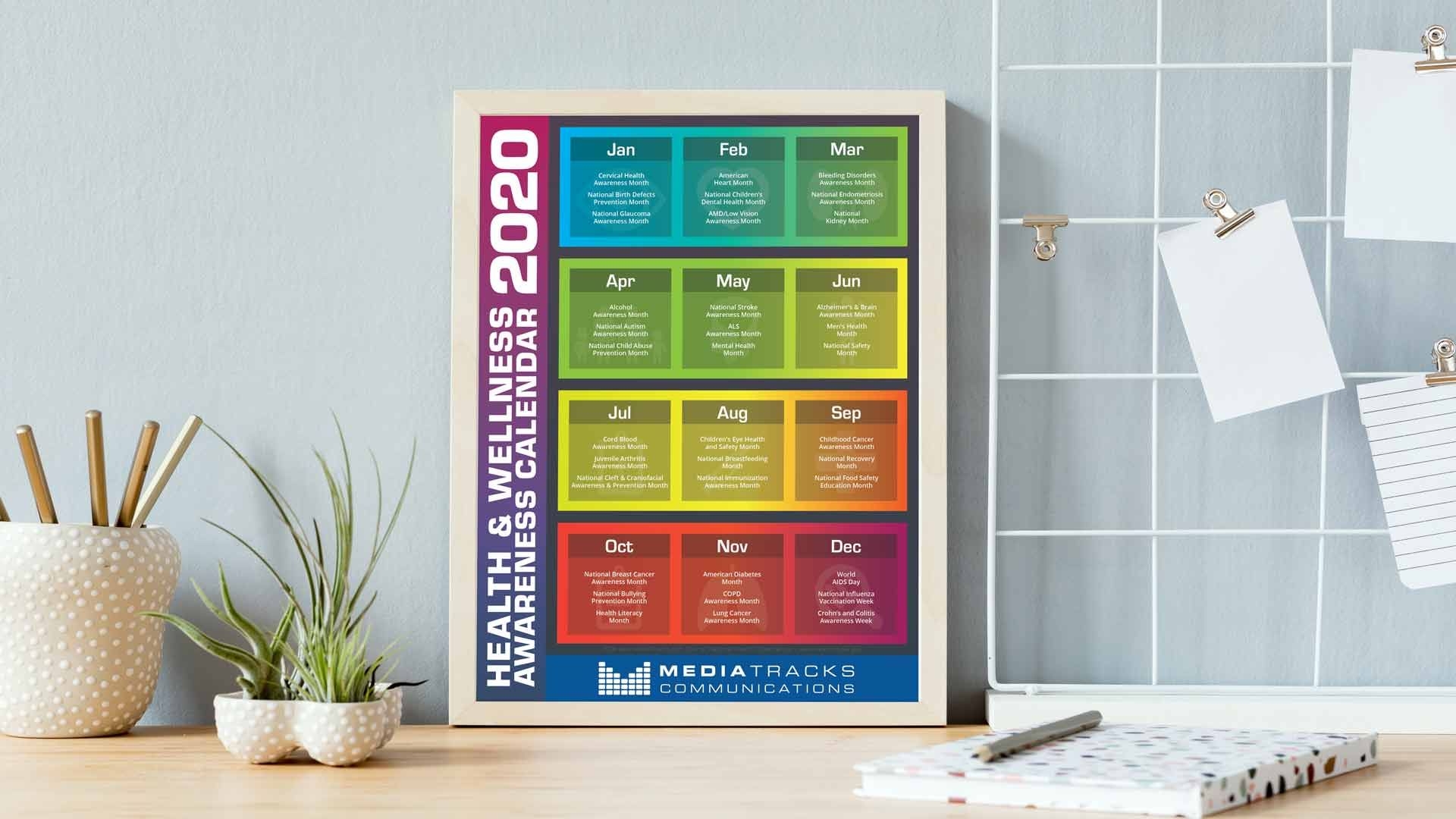 2020 Health & Wellness Awareness Calendar [infographic