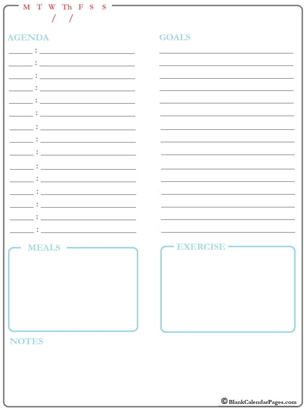 2020 printable daily planner | planner templates