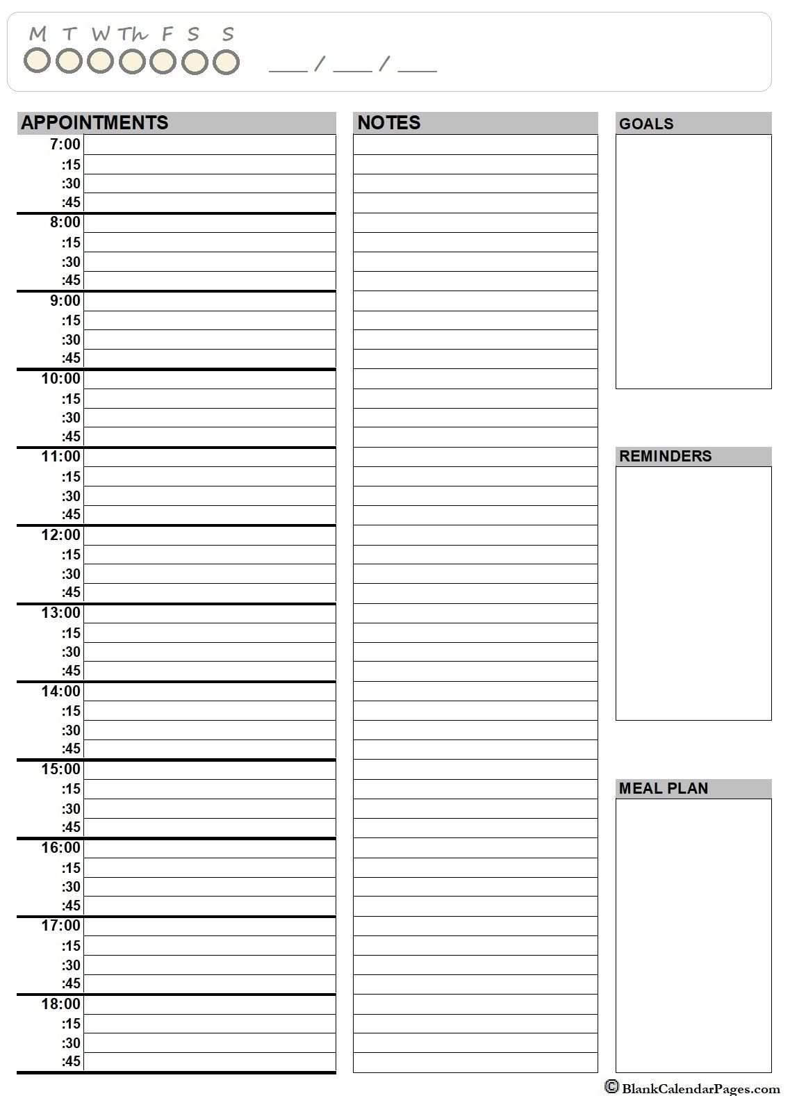 2020 printable daily planner | planner templates