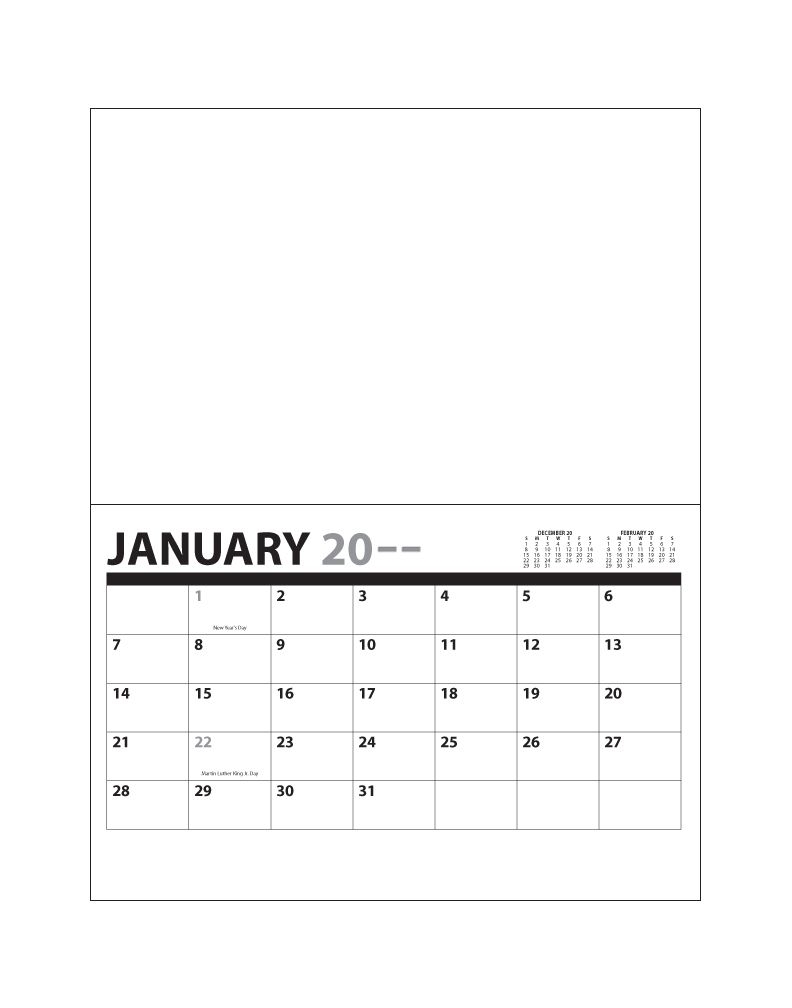 2021 13 Month Custom Mini Wall Calendar, Stapled | 5 5"x8 5