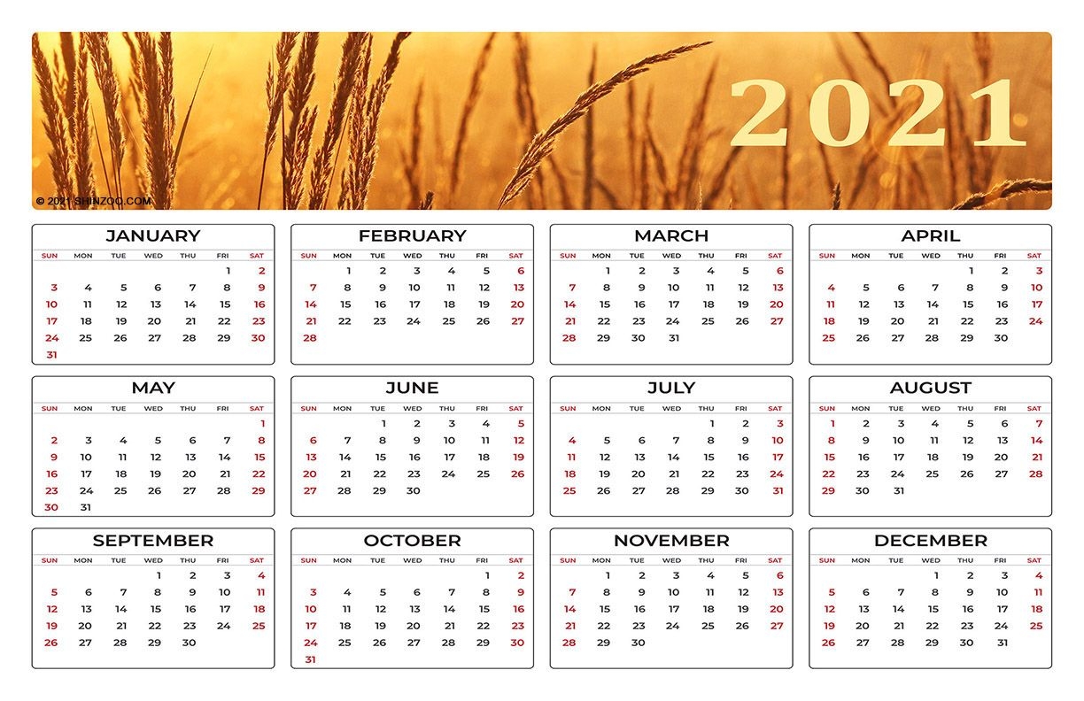 2021 Calendar Printable 11×17 Planner Template