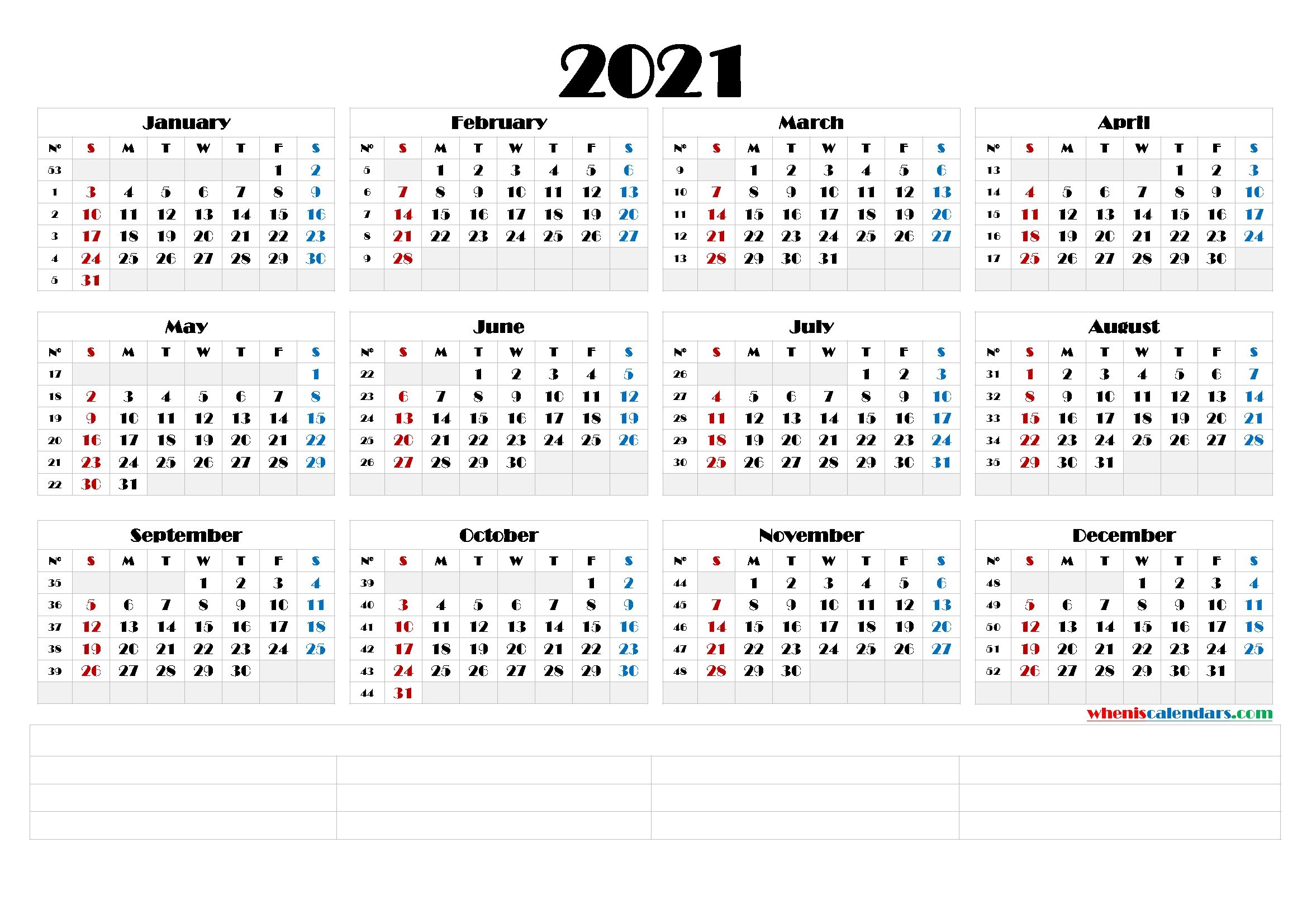 2021 yearly calendar template word (6 templates) – free