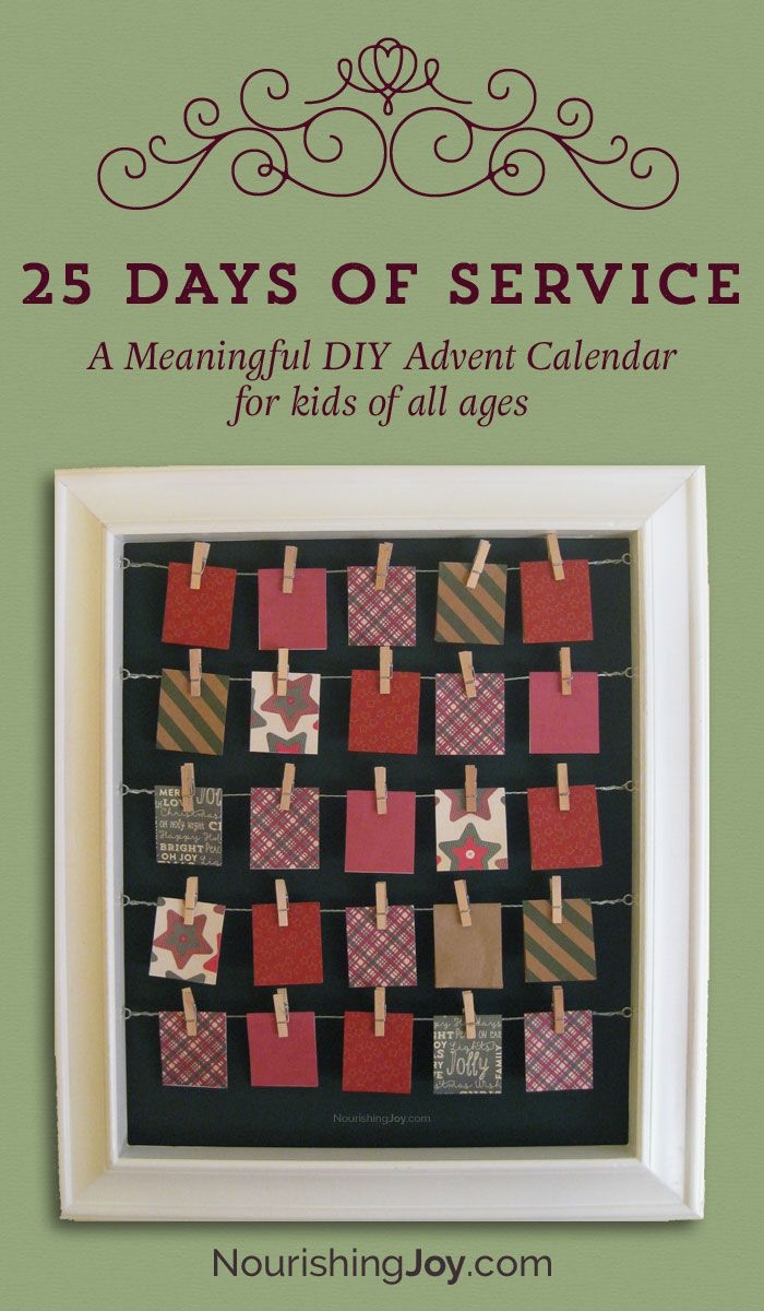 25 days of service advent calendar • nourishing joy