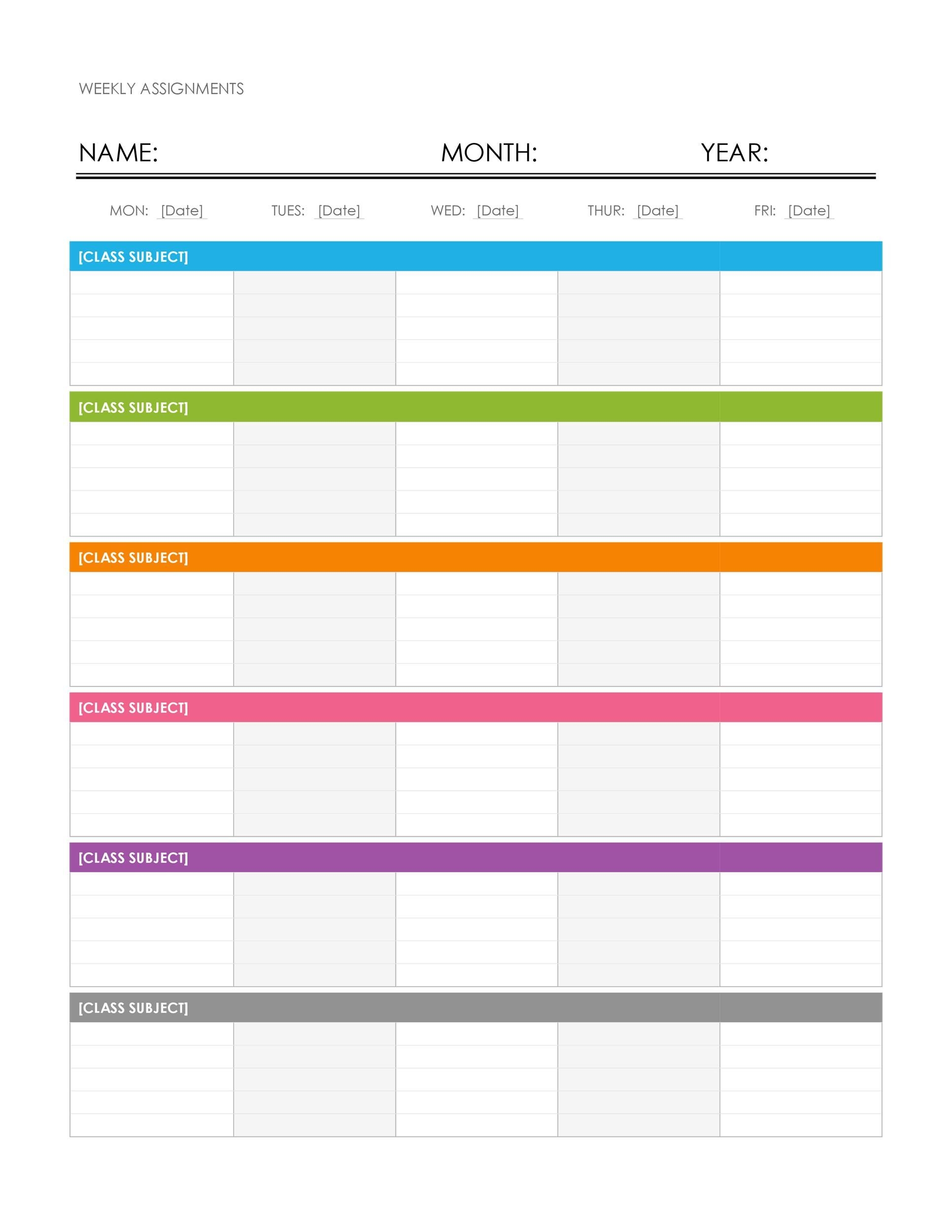 26 Blank Weekly Calendar Templates [pdf, Excel, Word] ᐅ