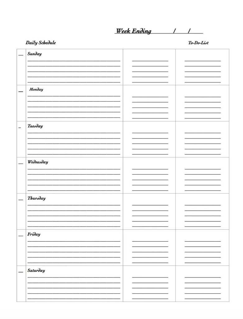 29 Free Weekly Planner Template Printables For 2020