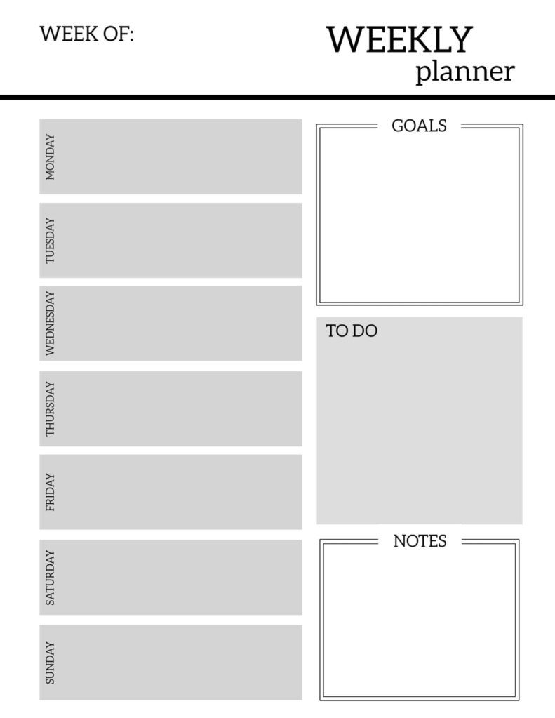 29 Free Weekly Planner Template Printables For 2020