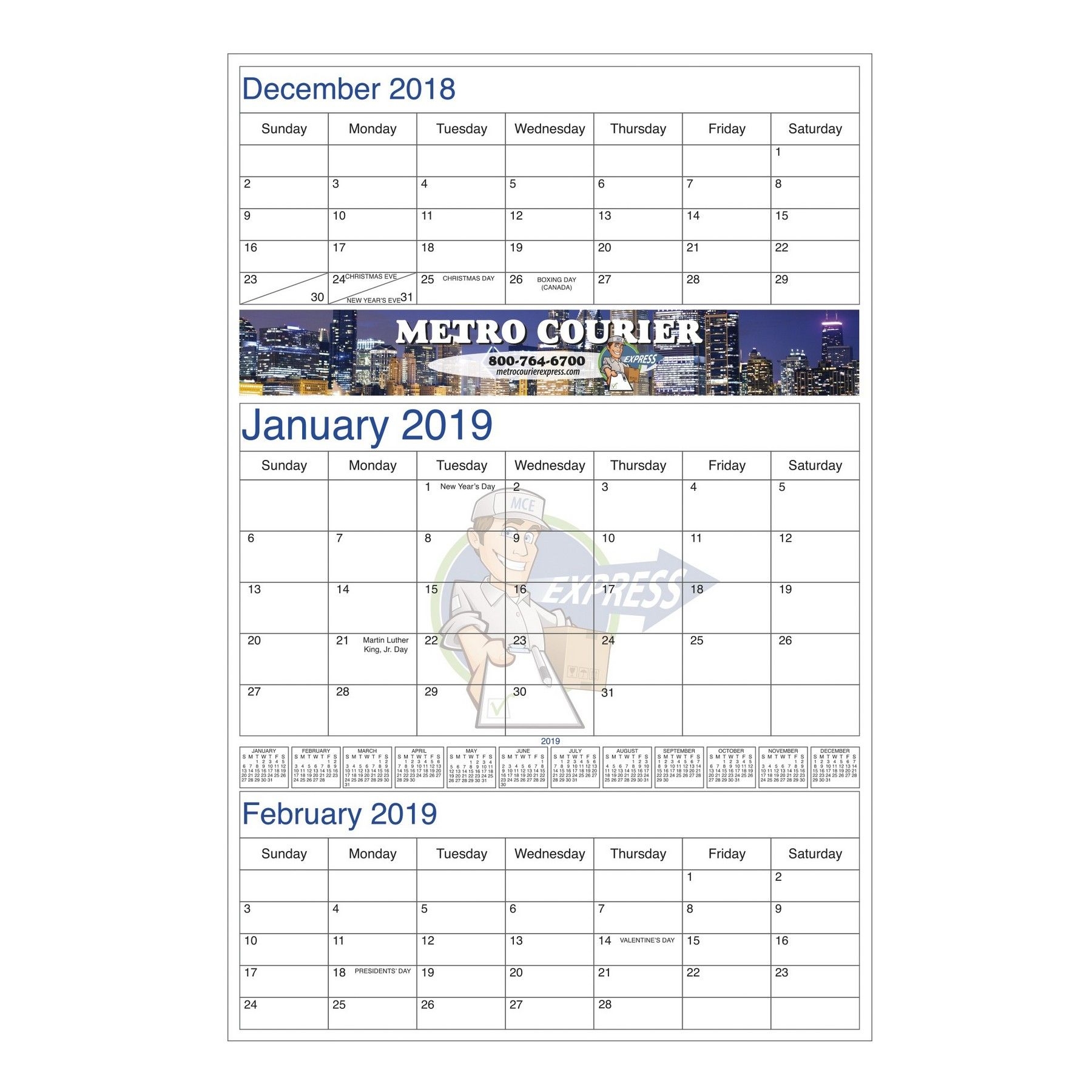 3 month at a glance full color calendar (11&quot;x17&quot;)