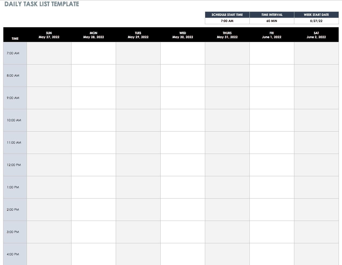 30 free task and checklist templates | smartsheet