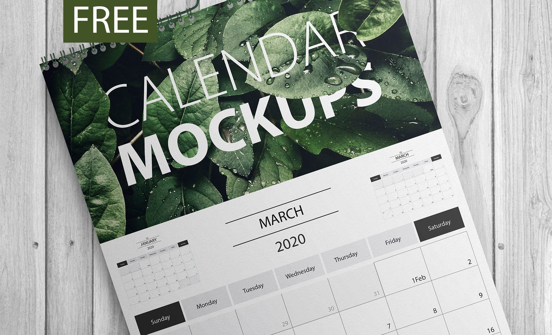 40 Premium And Free Psd Calendar Templates & Mockups To