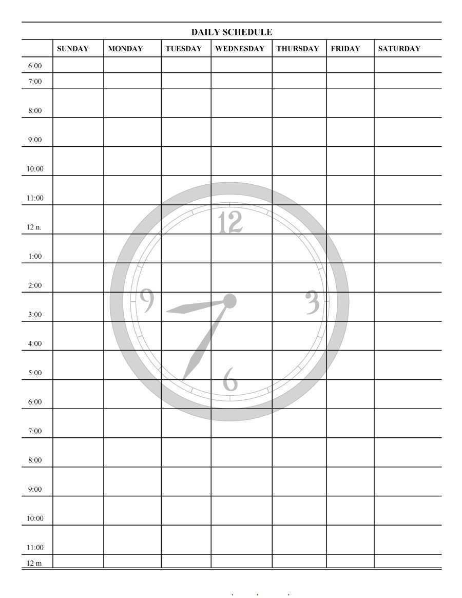 41 Printable 24 Hour Daily Agenda Template In Word24