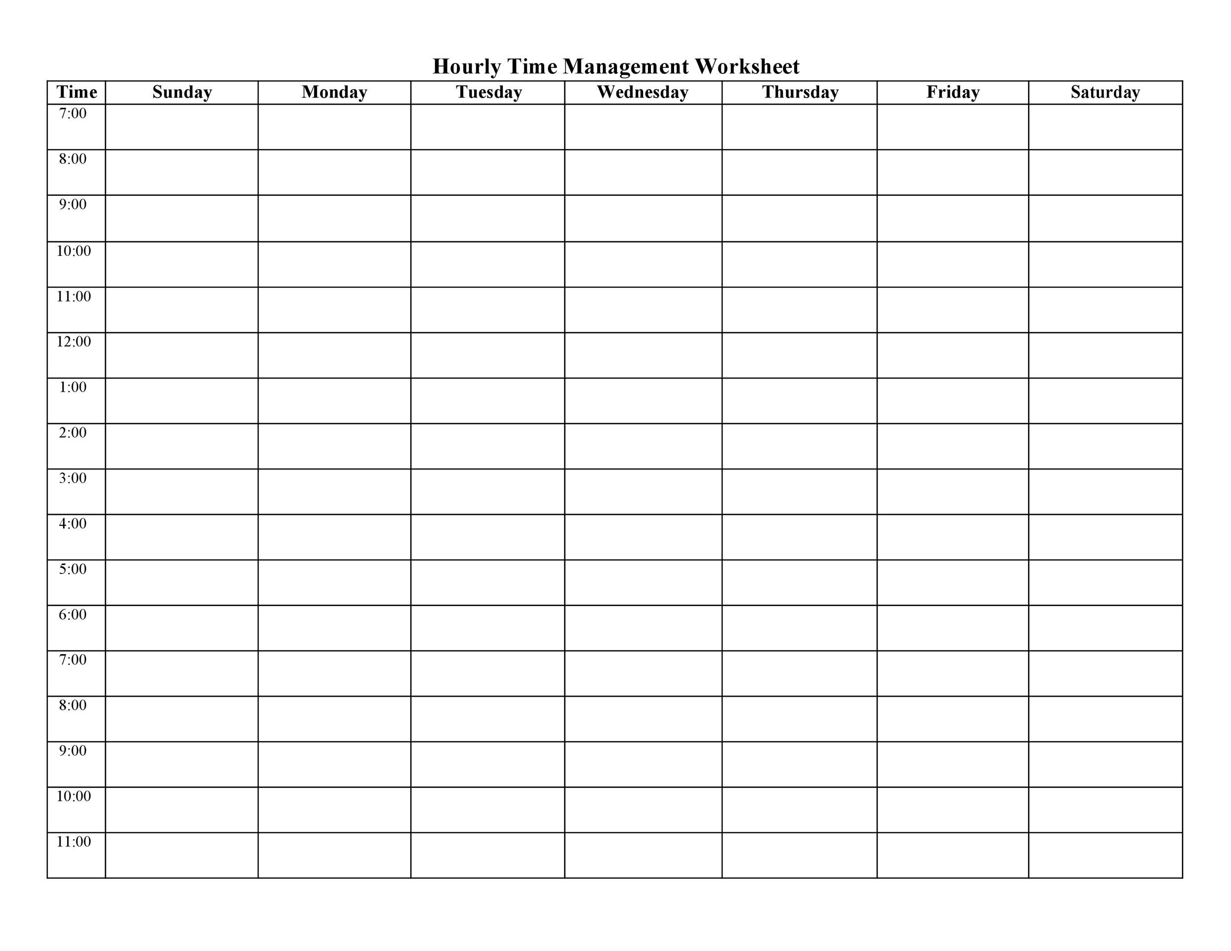 43 effective hourly schedule templates (excel &amp; ms word) ᐅ