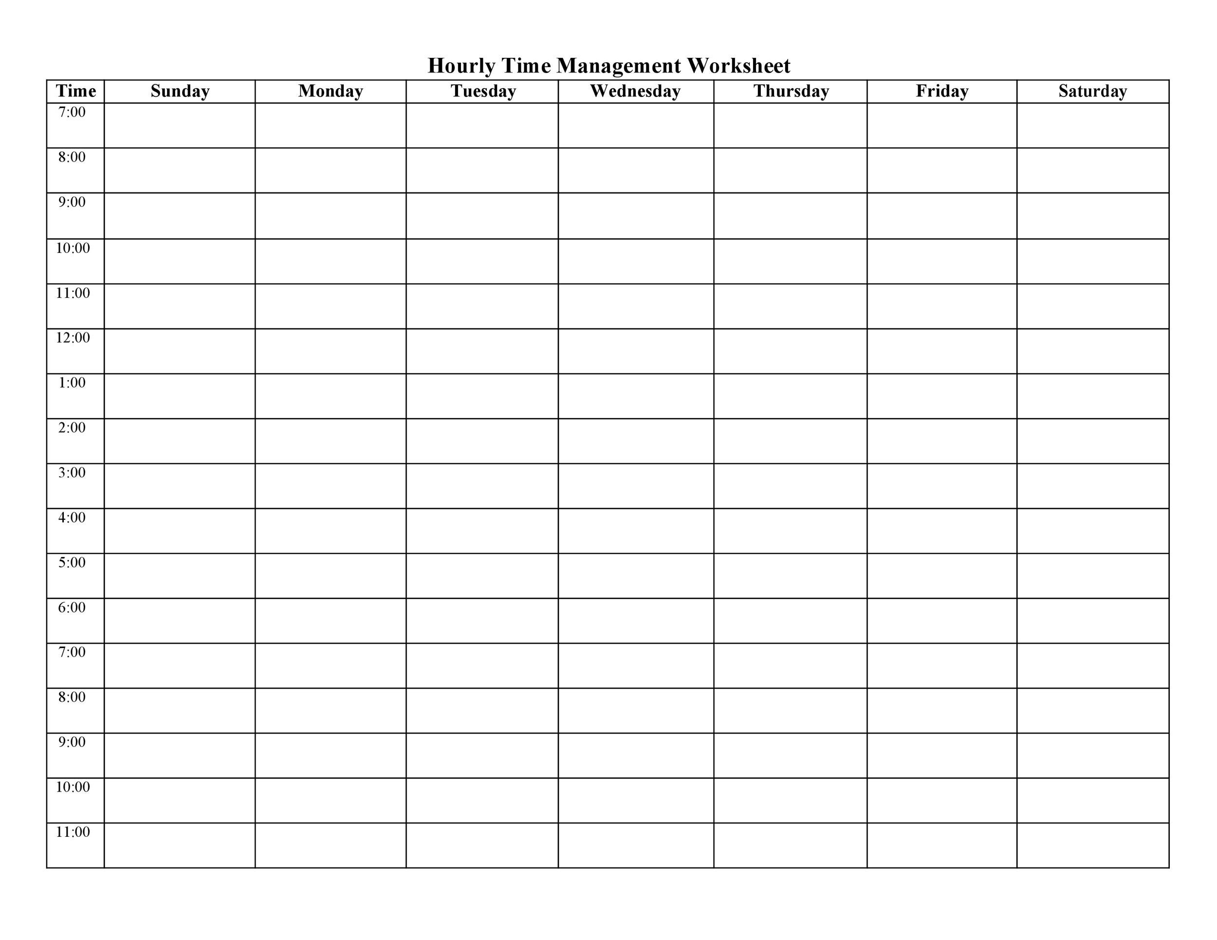 43 Effective Hourly Schedule Templates (excel & Ms Word) ᐅ