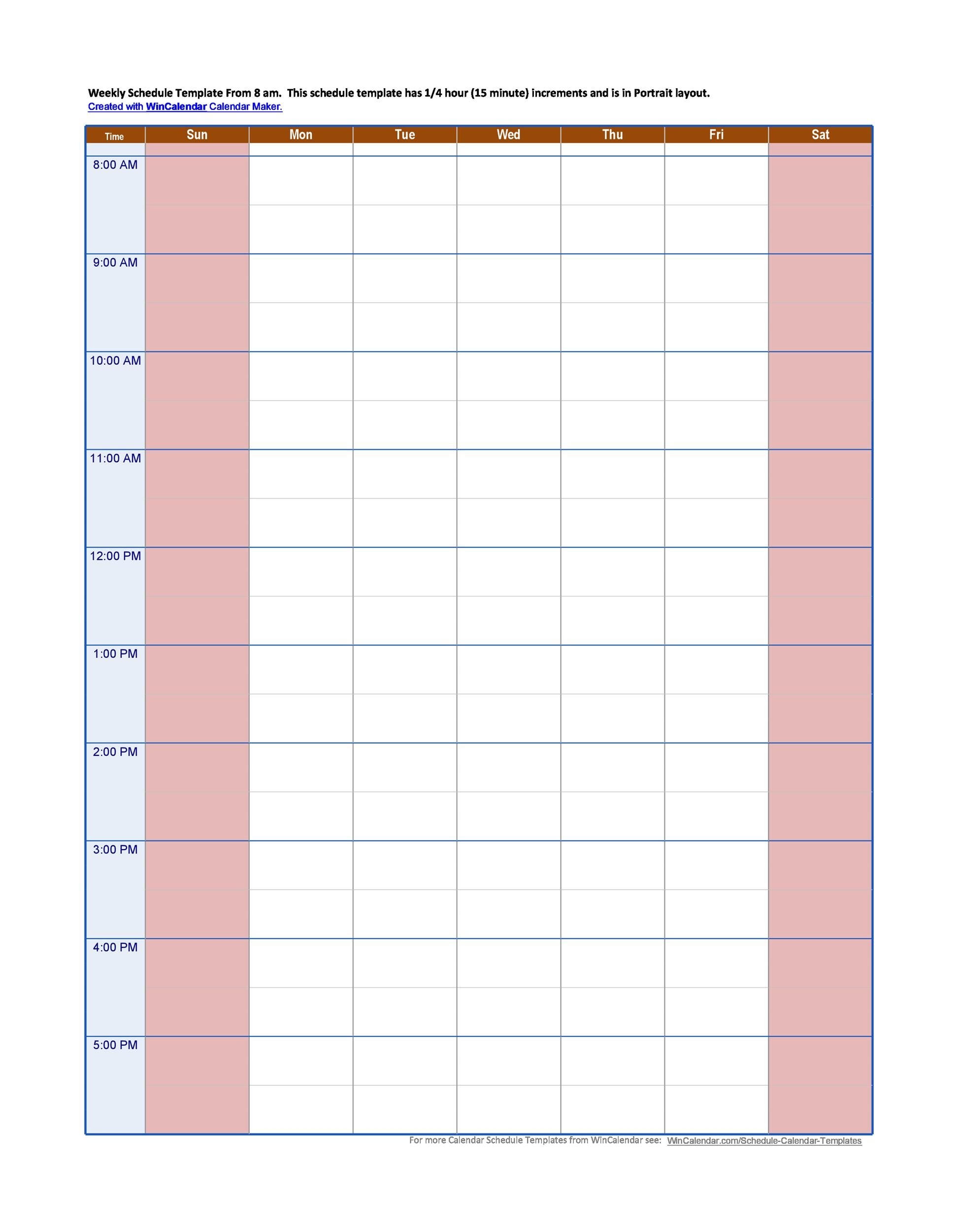 43 Effective Hourly Schedule Templates (excel & Ms Word) ᐅ