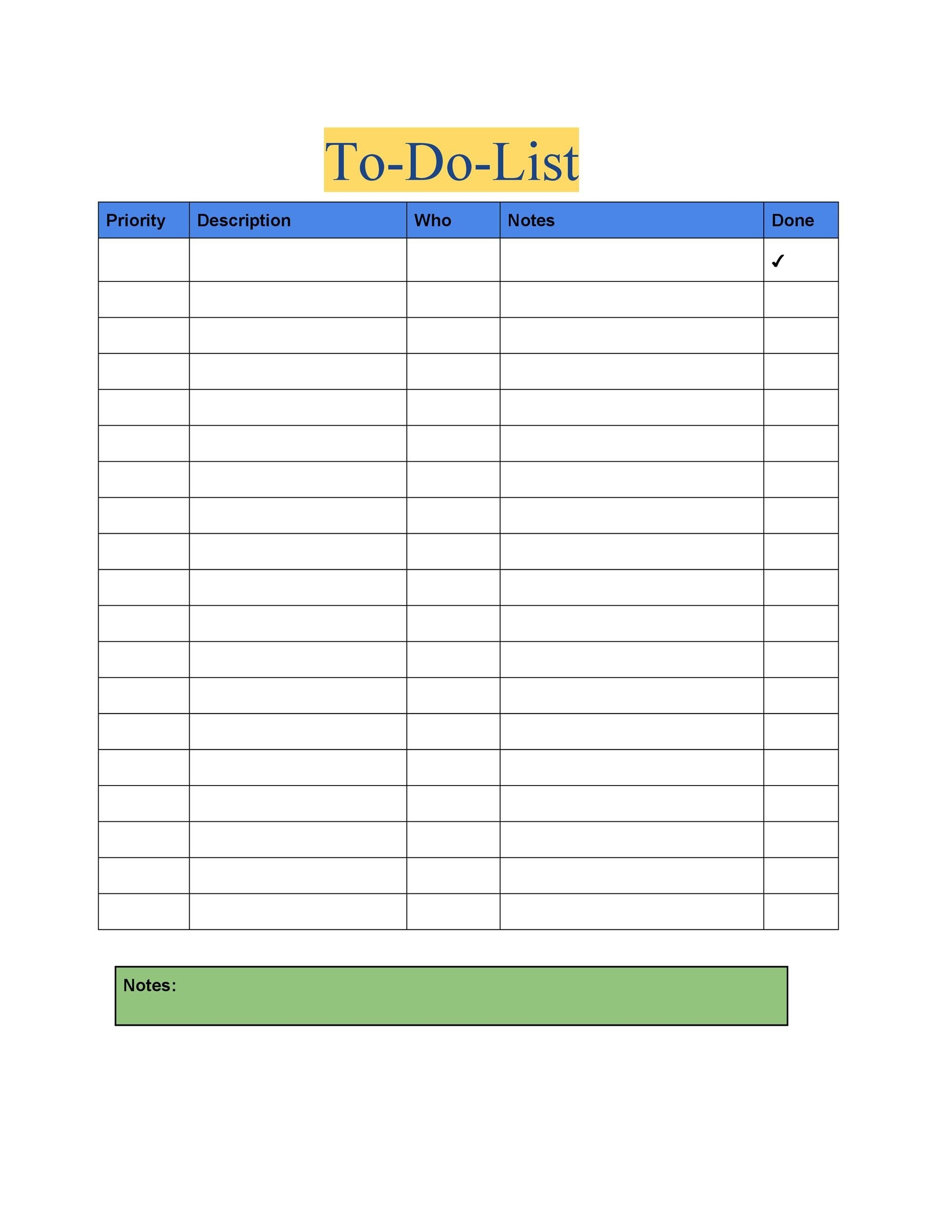 47 Printable To Do List & Checklist Templates (excel, Word, Pdf)