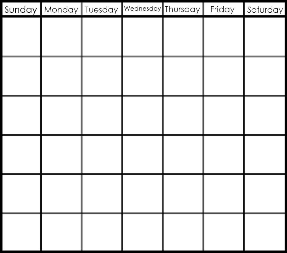 6 week blank calendar template | blank calendar template