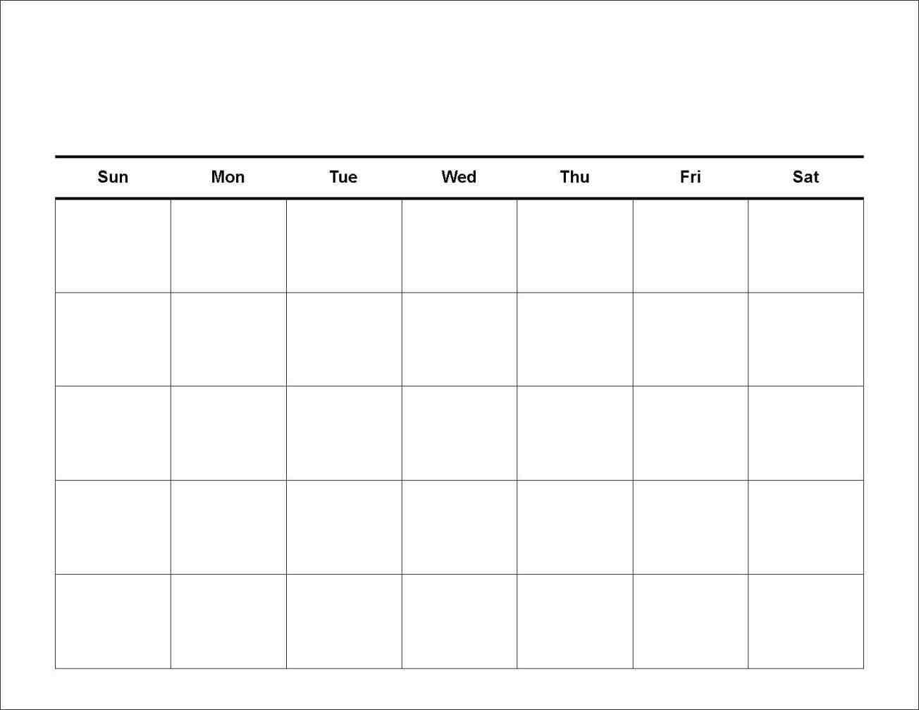 7 Day Calendar Template | Printable Calendar Template