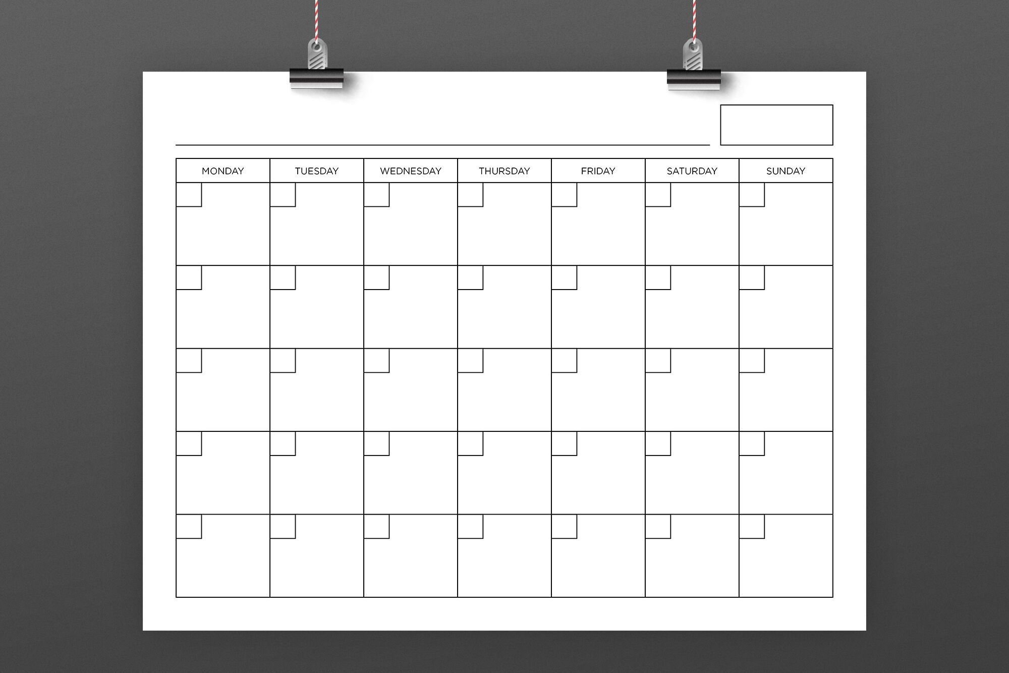 8 5 X 11 Inch Blank Calendar Page Templaterunning With