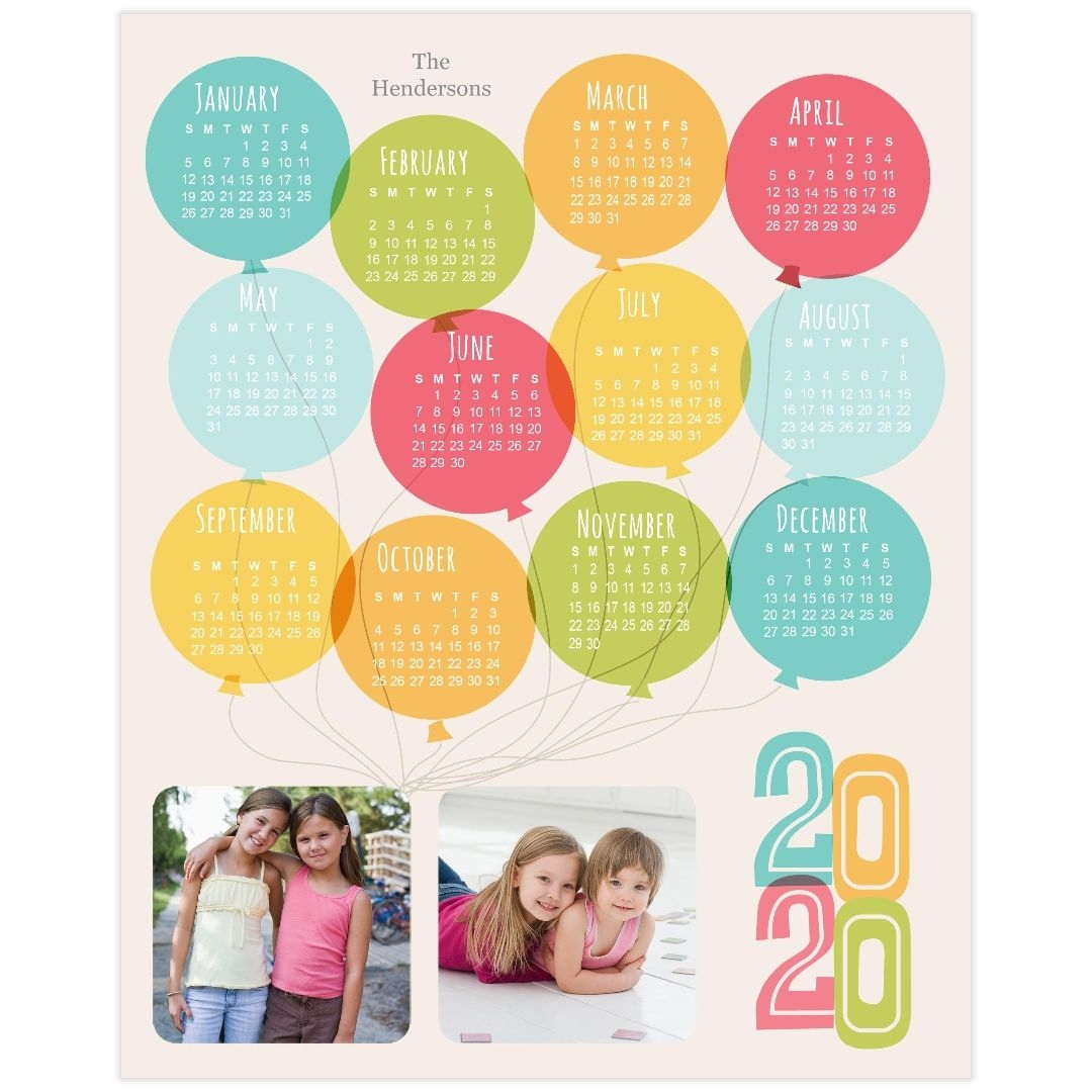 8×10 Calendar Border Print, Luster Photo Paper