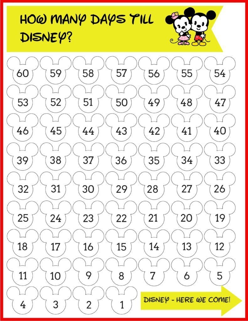 a countdown calendar so you can count down the days to your