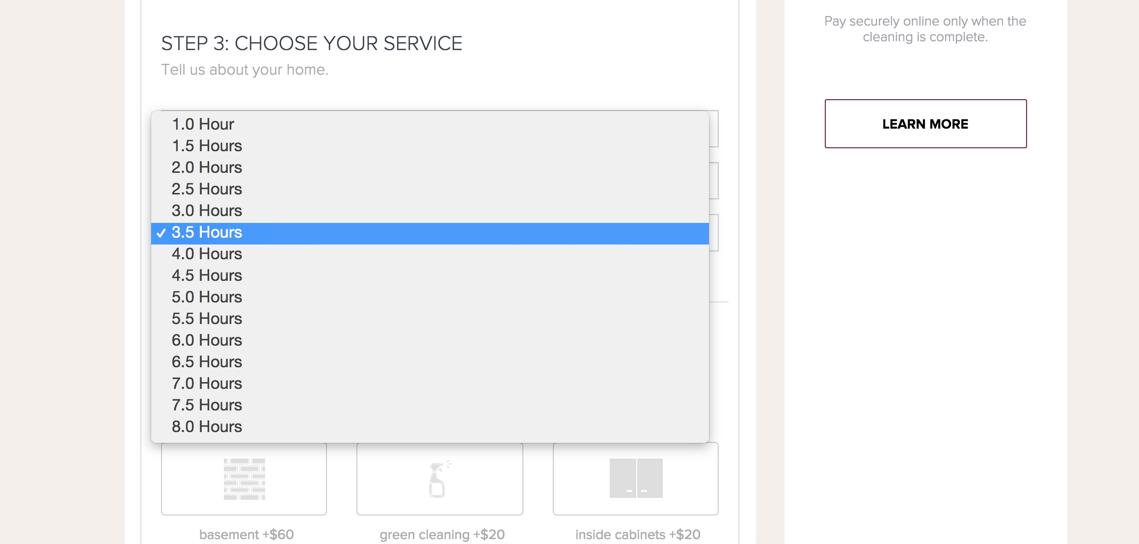 Add 30 Min Increments For Hourly Service | Launch27