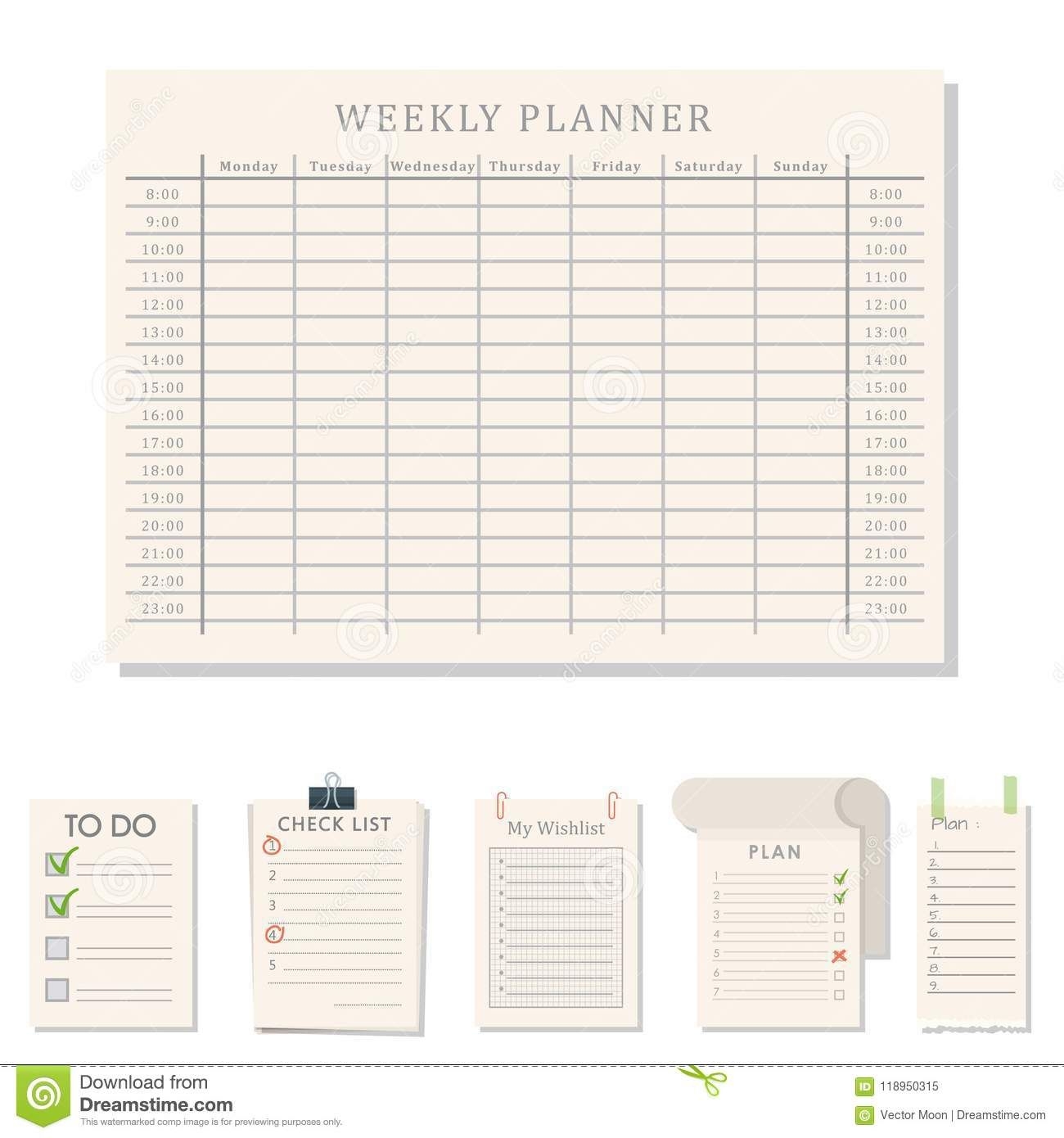 agenda list vector business paper clipboard in flat style