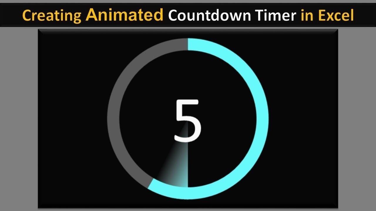 Animated Countdown Timer In Excel Simple And Easy Method