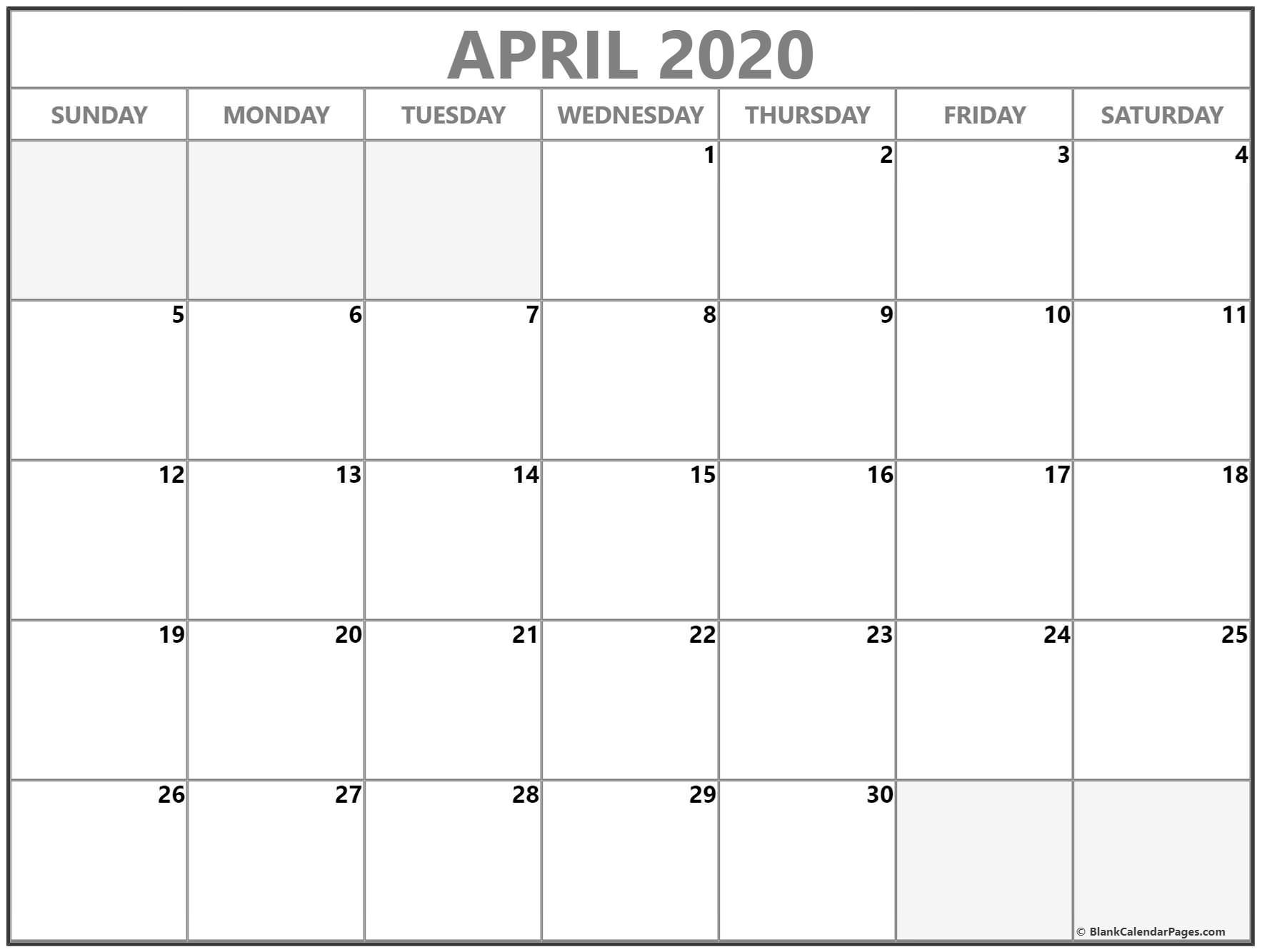 april 2020 calendar | free printable monthly calendars