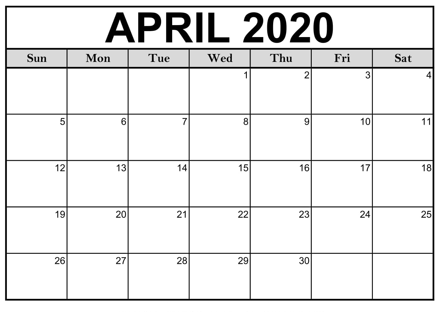 april 2020 calendar printable monthly calendar |idea