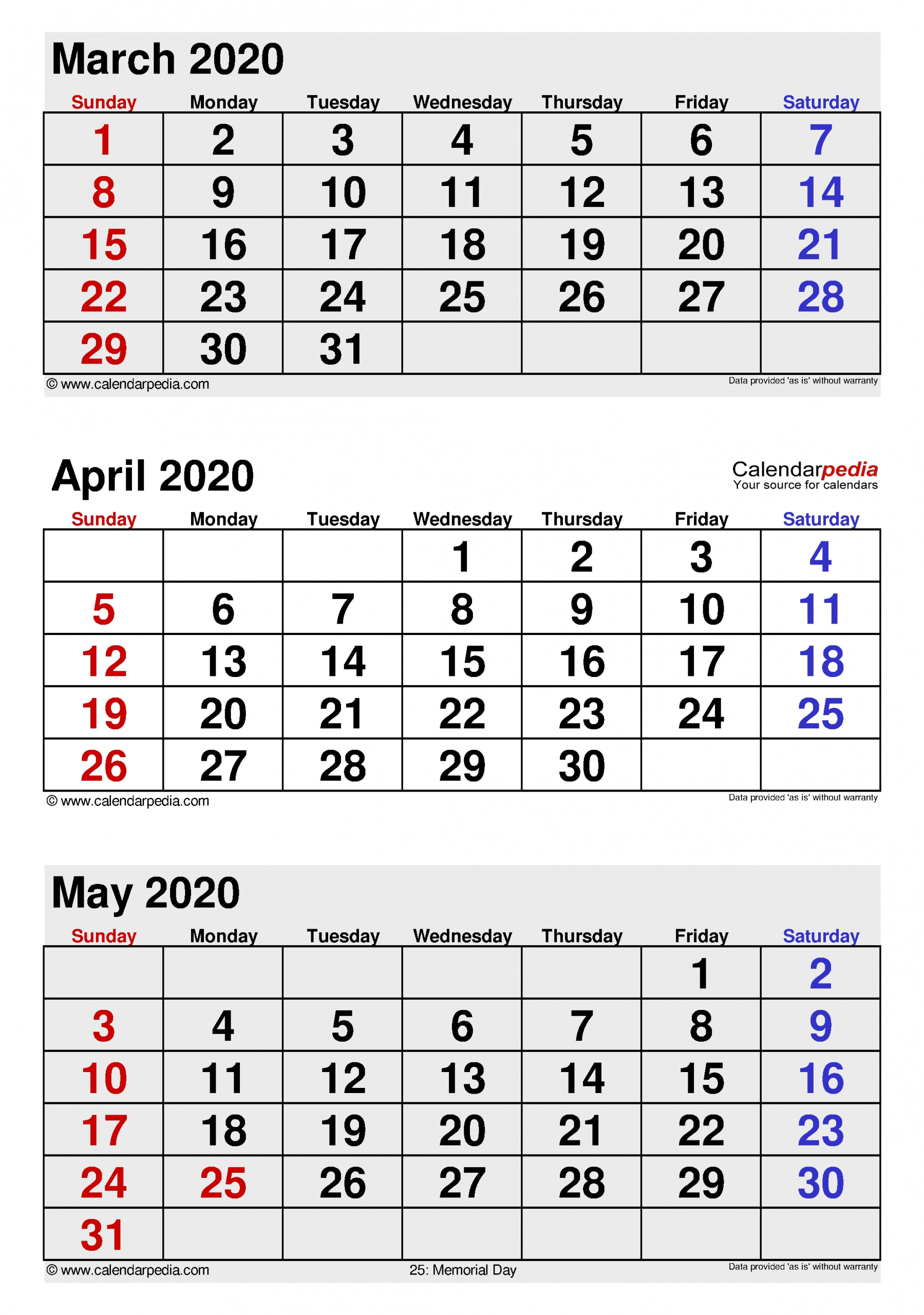 april 2020 calendar | templates for word, excel and pdf