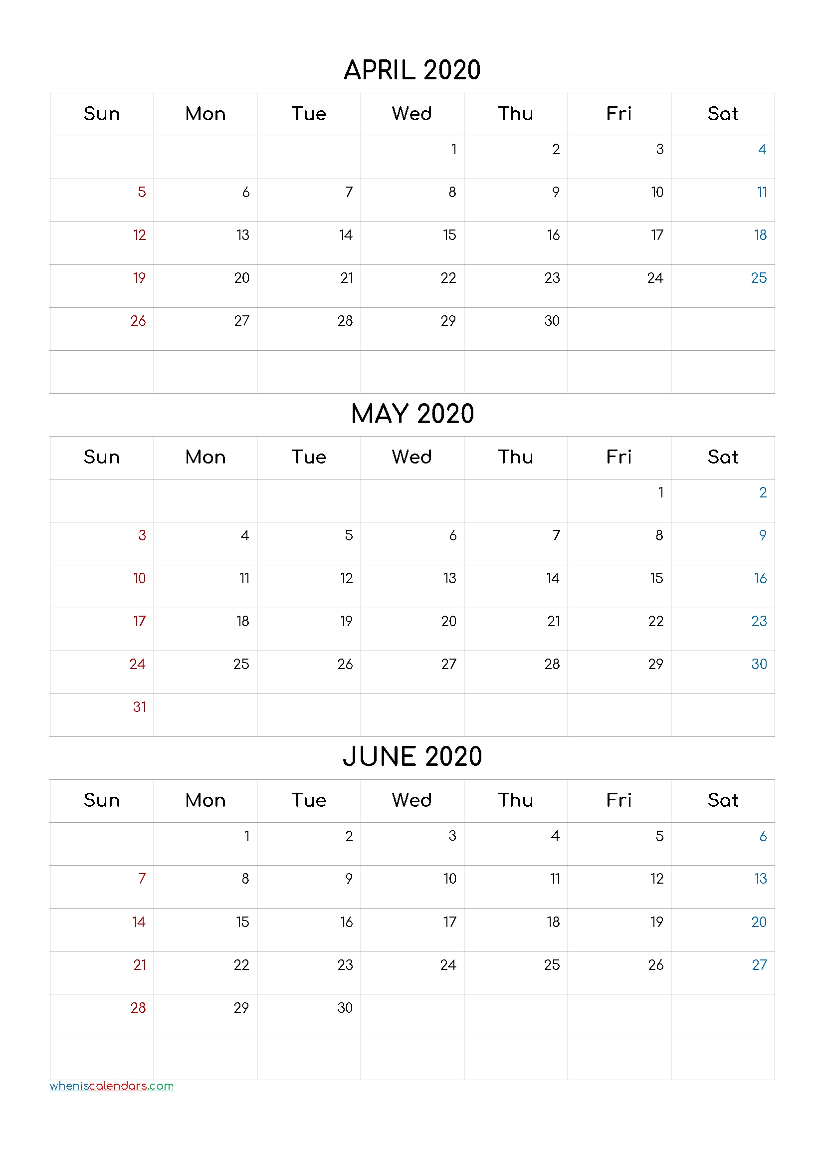 April May June 2021 Three Month Calendar Printable No M21cf4