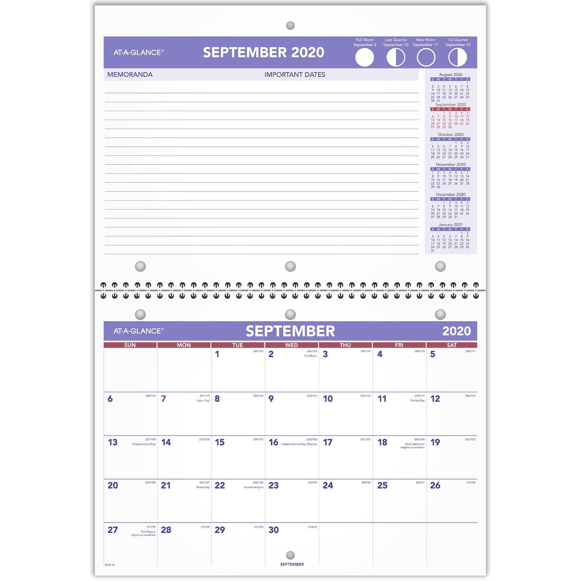 At A Glance Academic Monthly Wall Calendar