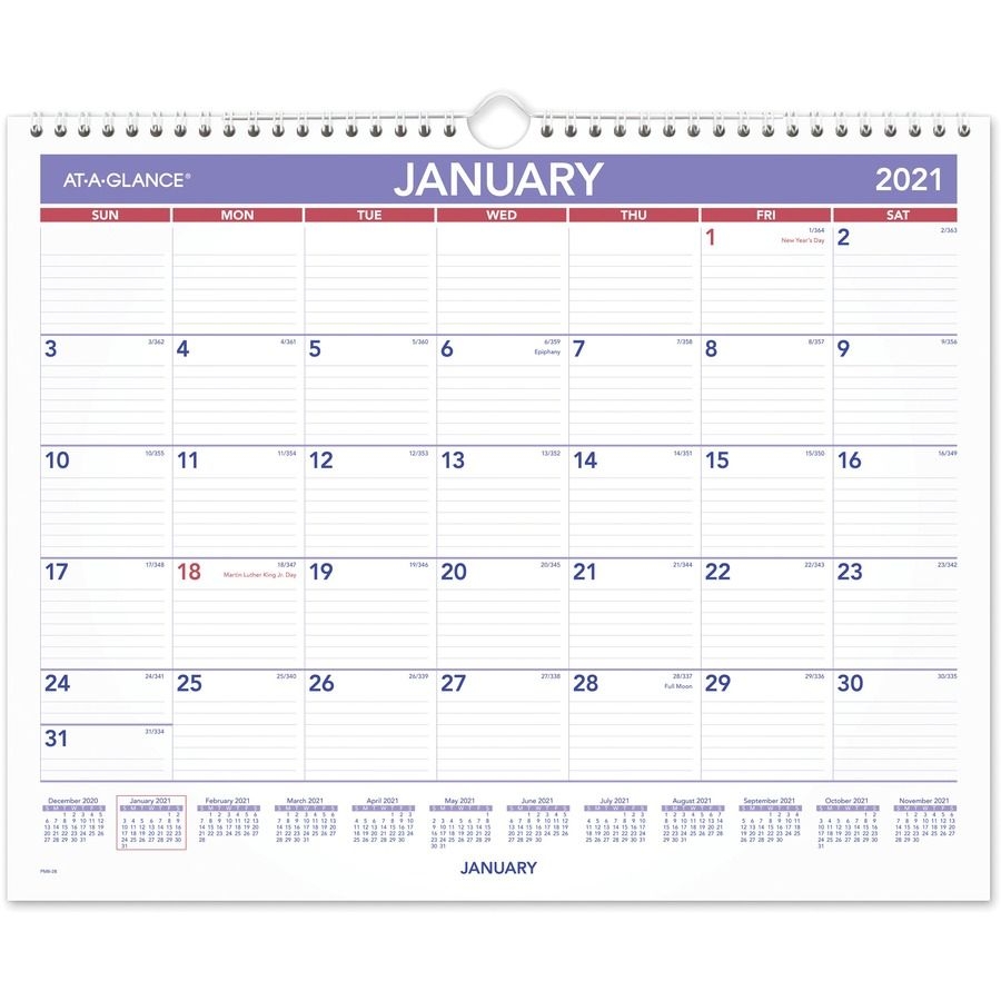 at a glance monthly wall calendar