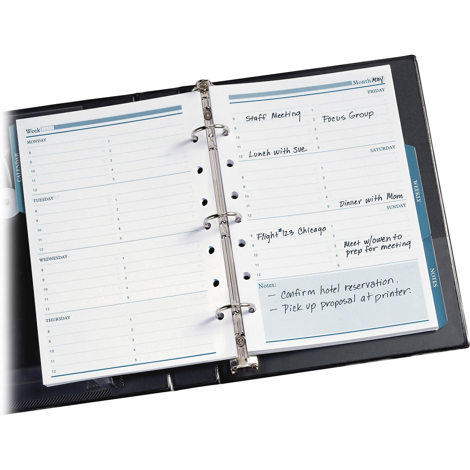 Avery® 5 5" X 8 5" Mini Calendar Pages, Fits 3 Ring/7 Ring