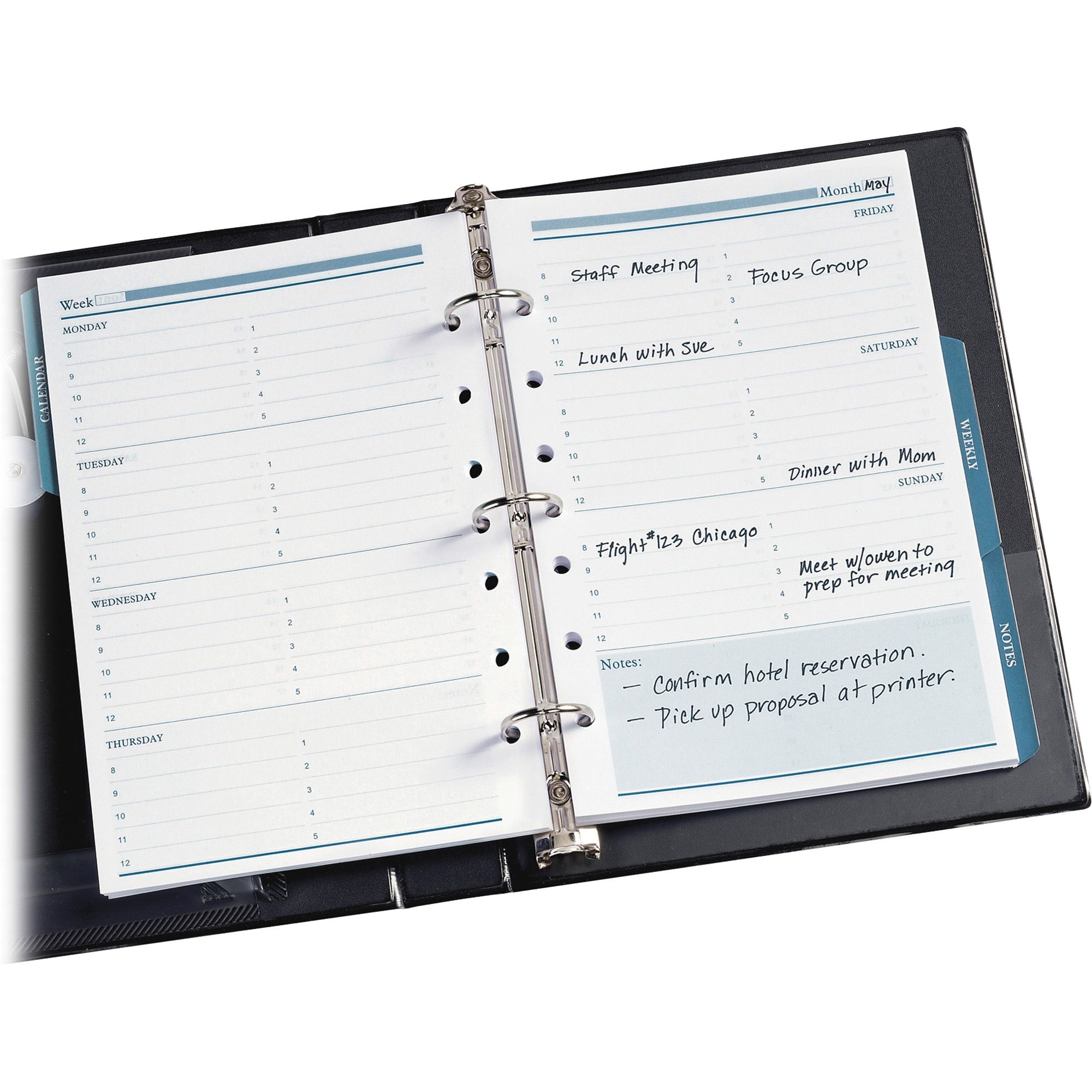 avery® 5 5&quot; x 8 5&quot; mini calendar pages, fits 3 ring/7 ring